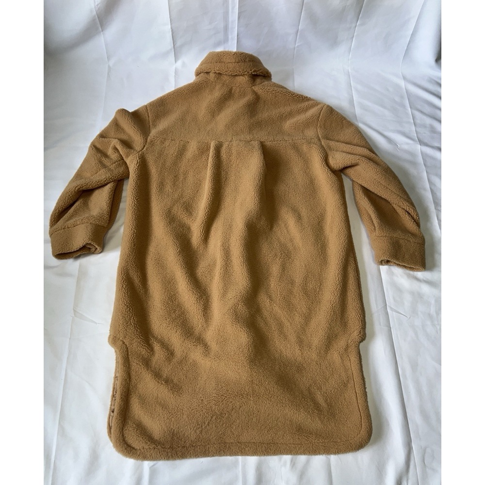 C&C California Fuzzy Tan Teddy Faux Fur Sherpa Mid Length Winter Jacket Size Med - Picture 5 of 5